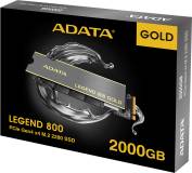 Подробнее о A-Data LEGEND 800 GOLD 2TB M.2 2280 NVMe PCIe Gen4 x4 3D NAND SLEG-800G-2000GCS-S38