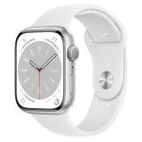 Подробнее о Apple Watch Series 8 GPS 45mm Silver Aluminum Case with White S. Band MP6N3