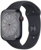 Подробнее о Apple Watch Series 8 GPS + Cellular 45mm Midnight Aluminum Case w. Midnight Sport Band MNK43