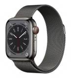 Подробнее о Apple Watch Series 8 GPS + Cellular 41mm Graphite S. Steel Case w. Milanese Loop Graphite MNJL3/MNJM3