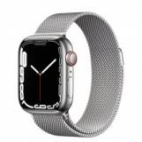 Подробнее о Apple Watch Series 7 4G 41mm Silver Stainless Steel Case with Silver Milanese Loop (MKHX3)