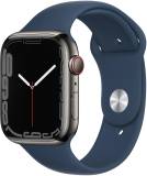 Подробнее о Apple Watch Series 7 GPS + Cellular 41mm Graphite Stainless Steel Case with Abyss Blue Solo Loop MKHJ3