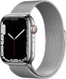 Подробнее о Apple Watch Series 7 GPS + Cellular 45mm Silver Stainless Steel Case with Silver Milanese Loop MKJE3