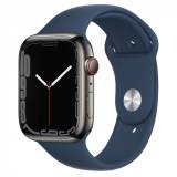 Подробнее о Apple Watch Series 7 GPS + Cellular 45mm Graphite S. Steel Case w. Abyss Blue S. Band MKJH3