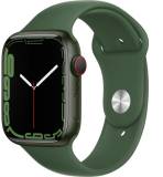 Подробнее о Apple Watch Series 7 GPS + Cellular 45mm Green Aluminum Case with Clover Sport Band MKJ93