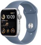 Подробнее о Apple Watch SE 2 GPS 44mm Silver Aluminum Case with Slate Blue Sport Band - M/L MNTJ3