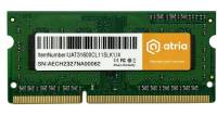 Подробнее о ATRIA So-Dimm DDR3 4GB 1600MHz CL11 UAT31600CL11SLK1/4