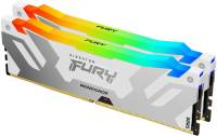 Память Kingston FURY Renegade Silver/White RGB XMP DDR5 64GB (2x32GB) 6400MHz CL32 Kit KF564C32RWAK2-64