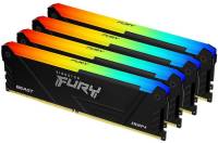 Подробнее о Kingston FURY Beast RGB Black XMP DDR4 128GB (4x32GB) 3600MHz CL18 Kit KF436C18BB2AK4/128