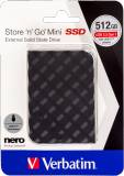 Подробнее о Verbatim External SSD Store-n-Go Mini 512GB Black USB 3.2 Gen1 Type-C 53236