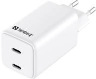 Подробнее о Sandberg 2xUSB 65W (2xUSB-C) Gan III білий 441-56