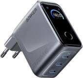 Зарядка ANKER 3xUSB-C PD3.1 160W GaNPrime w Display silver A2687341