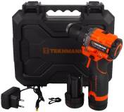Шуруповерт Tekhmann TCD-12/2 Li BL, 12V,  2x1.5Ah 854606