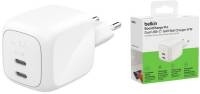 Зарядка Belkin 2xUSB-C PD67W GaN PPS white WCH020KQWH