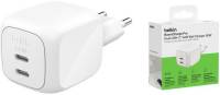 Зарядка Belkin 2xUSB-C PD50W GaN PPS white WCH019KQWH