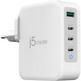 Зарядка J5Create 1xUSB + 3xUSB-C 130W GaN QC3.0/PD/PPS JUP43130E-EN