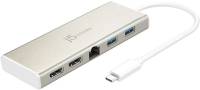 Разветвитель J5Create Dock-Station USB-C 6-in-1 (HDMI/PD/USB-A/USB-C/LAN JCD381-N