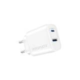 Зарядка Promate 17W USB-C + USB-A biplug-2.white