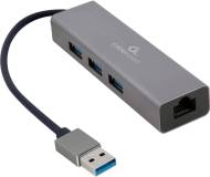 Разветвитель CABLEXPERT USB-A to Gigabit Ethernet, 3 Ports USB 3.1 Gen1 A-AMU3-LAN-01