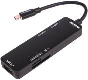 Разветвитель Maxxter USB-C to 1xUSB 3.0 + 2xUSB 2.0 + SD/TF HU3C-3PTF-01