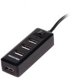 Разветвитель Maxxter USB 2.0 to 4xUSB + charger 5V 1A HU2A-4P-AC-03