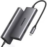 Разветвитель Ugreen USB-C 7-in-1 2xUSB 3.0 + HDMI 4K30Hz + USB-C + SD/ 15531