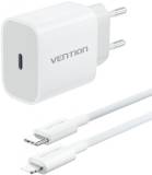 Зарядка Vention 1xUSB-C PD20W + cable USB-C to Lightning white G17W0-EU