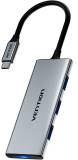 Разветвитель Vention USB-C 6-in-1 3xUSB 3.0 + HDMI 4K30Hz + SD/TF 0.15m TOOHB