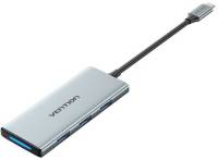 Разветвитель Vention USB 3.1 Type-C to HDMI/USB 3.0x3/SD/TF/PD 100W 7-i TOPHB