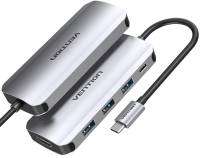 Разветвитель Vention USB 3.1 Type-C to HDM/USB 3.0х3//PD 100W 5-in-1 THFHB