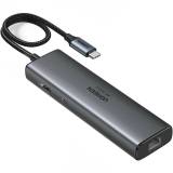 Разветвитель Ugreen USB-C to HDMI + 2xUSB 3.2 + USB-C 3.2 + RJ45 + PD 45000