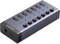 Разветвитель Ugreen USB 3.0 to 7xUSB 3.0 with power supply CM481 gray 90307