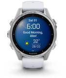 Часы Garmin fenix 8 43mm, AMOLED, Glass, BareSS/Whitestone, Wh 010-02903-00