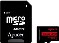 Флеш-карта Apacer 64GB microSD class 10 UHS-I V10 A1 AP64GMCSX10UB-R