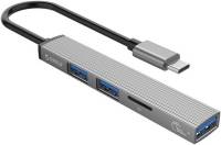 Разветвитель ORICO Type-C to USB3.0, 2xUSB2.0, TF (AH-12F-GY-BP) CA913541
