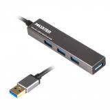Разветвитель Maxxter USB 3.0 Type-A 4 ports grey HU3A-4P-02