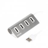 Разветвитель Maxxter USB 2.0 Type-A 4 ports silver HU2A-4P-01