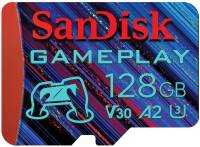 Флеш-карта SanDisk 128GB microSD class 10 UHS-I U3 V30 A2 GamePlay SDSQXAA-128G-GN6XN
