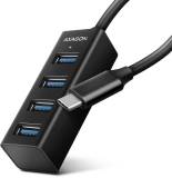 Разветвитель AXAGON USB-C to 4xUSB 3.0 0.2m black HUE-M1C
