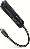 Разветвитель AXAGON USB-C to 3xUSB-A + RJ45 0.2m metal black HMC-GL3A