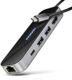 Разветвитель AXAGON USB-C to 2xUSB-A + 1xUSB-C + HDMI + RJ45 + PD100W HMC-6GLN