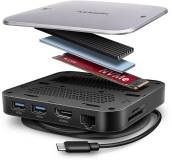 Разветвитель AXAGON USB 3.2 Gen 2 (3.1 Gen 2) Type-C 9in1 hub, 10 Gbps HMC-UFO