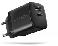 Зарядка AXAGON 1xUSB QC3.0 + 1xUSB-C PD20W black ACU-PQ20