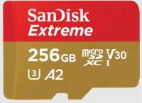 Флеш-карта SanDisk 256GB microSD class 10 UHS-I U3 Extreme SDSQXAV-256G-GN6MA