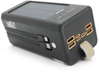Павербанк Linkage 50000mAh, Solar, 22.5W, cables Туре-С+Lighting, Bl LKP-47