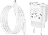 Зарядка HOCO C109A Fighter USB QC3.0 + cable Micro 5P White 6931474784827