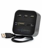 Разветвитель VOLTRONIC USB 2.0 to 3xUSB 2.0 + SD/MMC/TF/M2 black CUB3-B