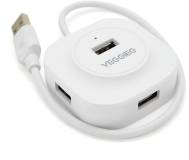 Разветвитель Veggieg USB 2.0 to 4xUSB 0.3m white V-U2407