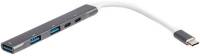 Разветвитель Maxxter USB-C to 1xUSB 3.0 + 2xUSB 2.0 + 1xUSB-C PD100W + HU3C-4P1PD-01