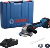 Болгарка Bosch GWS 18V-8 125мм, 18В, 1x4Ah, 0-11000об/хв, 1.6кг, 0.601.9N9.021